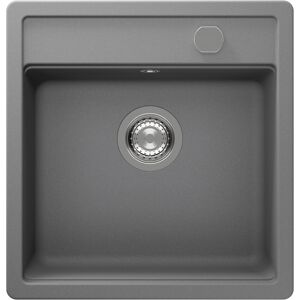Einbauspüle 'Romi' Quarzkomposit grau 490 x 510 mm