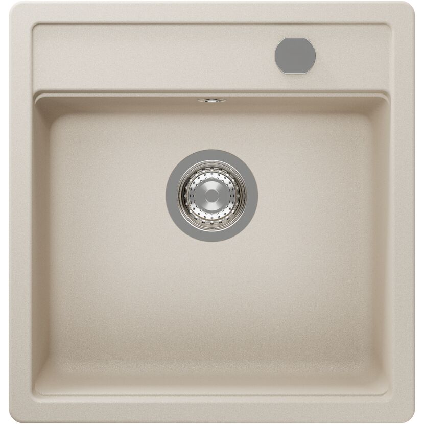 Einbauspüle 'Romi' Quarzkomposit beige 490 x 510 mm