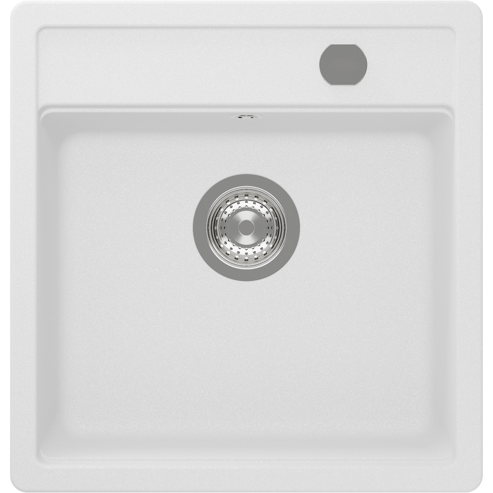 Einbauspüle 'Romi' Quarzkomposit weiß 490 x 510 mm