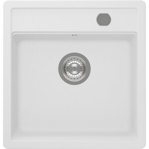 Einbauspüle 'Romi' Quarzkomposit weiß 490 x 510 mm