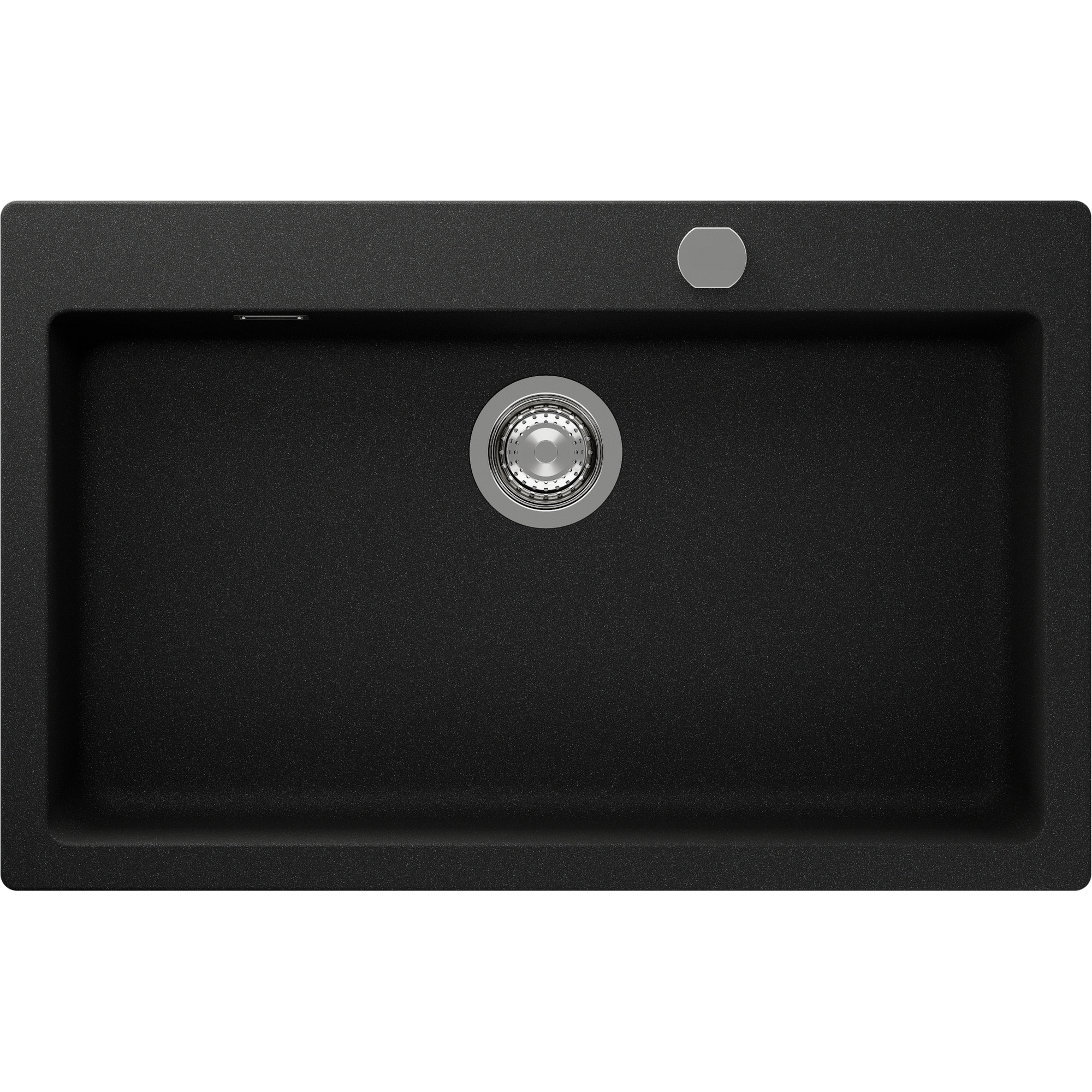 Einbauspüle 'Lilith' Quarzkomposit schwarz 790 x 500 mm