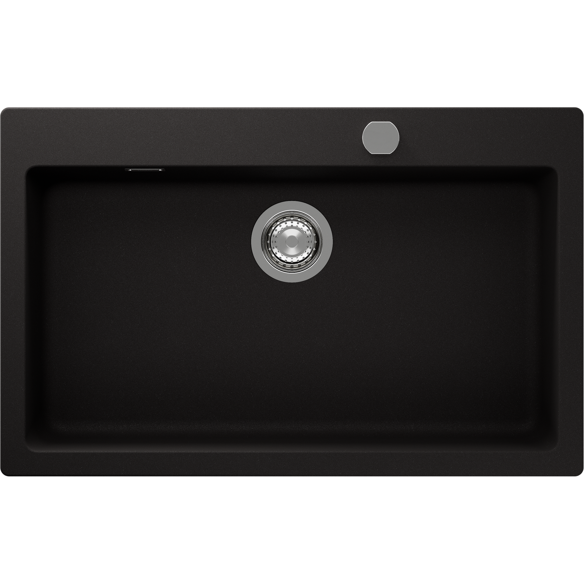 Einbauspüle 'Lilith' Quarzkomposit schwarz 790 x 500 mm