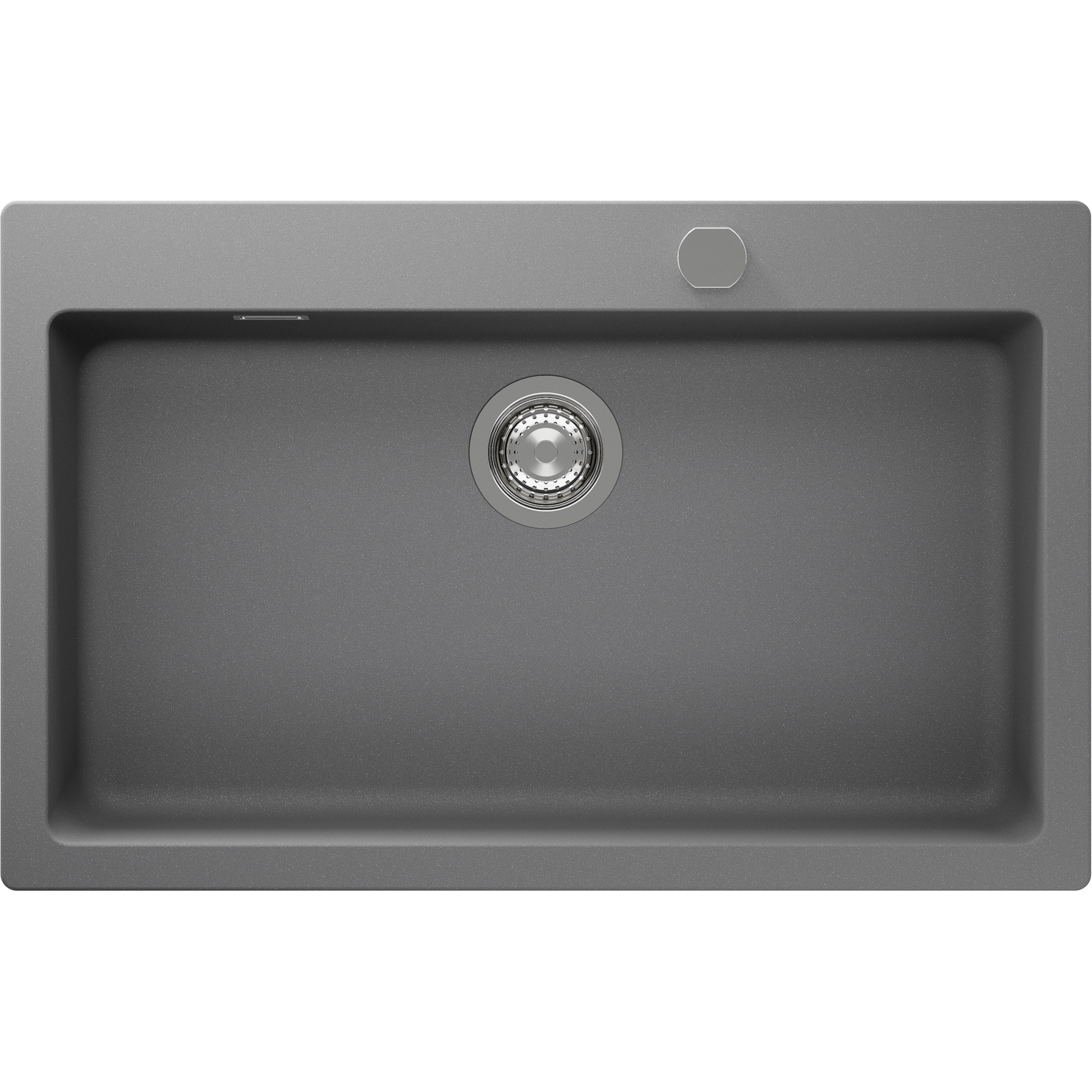 Einbauspüle 'Lilith' Quarzkomposit grau 790 x 500 mm