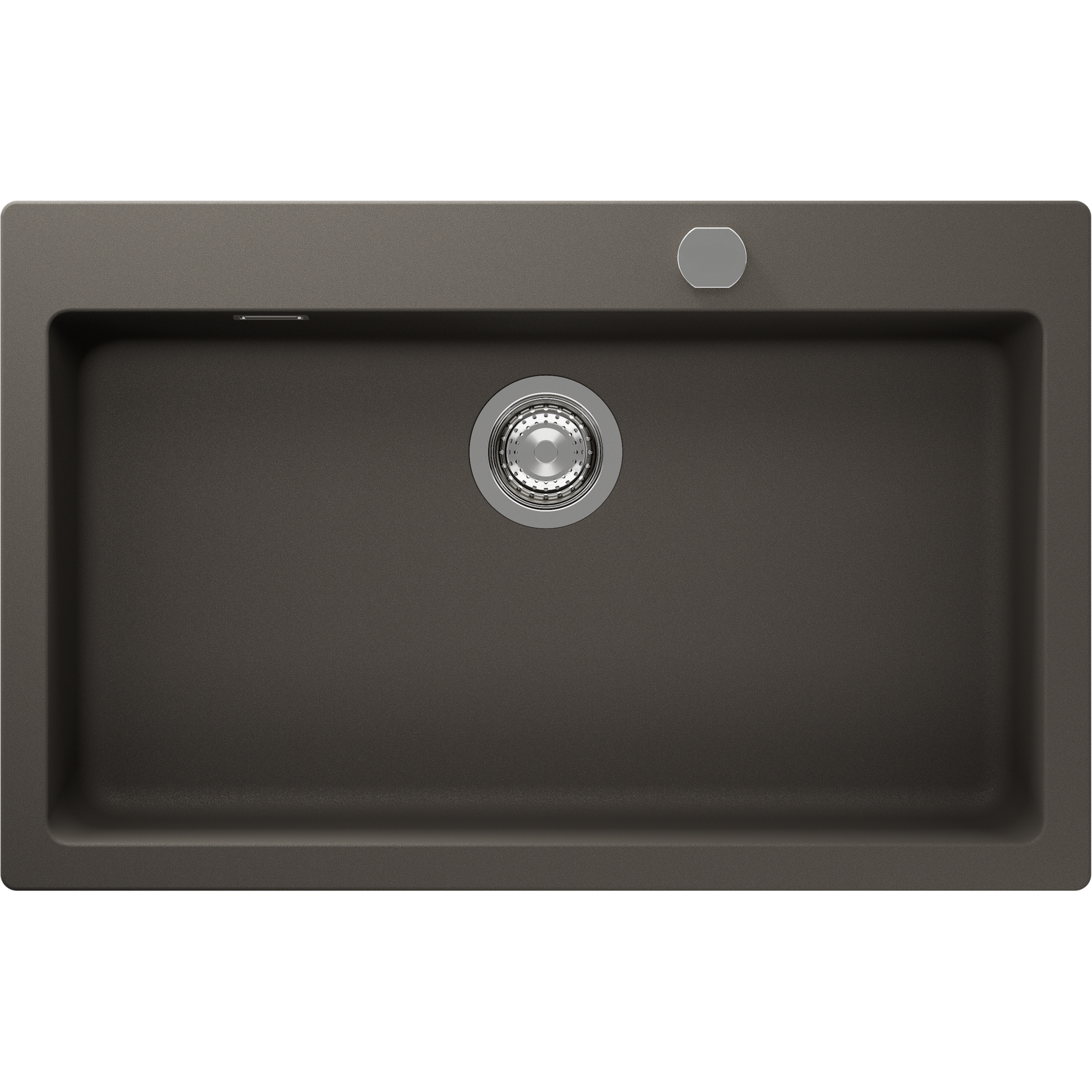 Einbauspüle 'Lilith' Quarzkomposit grau 790 x 500 mm