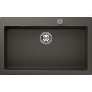 Einbauspüle 'Lilith' Quarzkomposit grau 790 x 500 mm