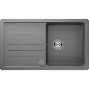 Einbauspüle 'Lilith' Quarzkomposit grau 860 x 500 mm