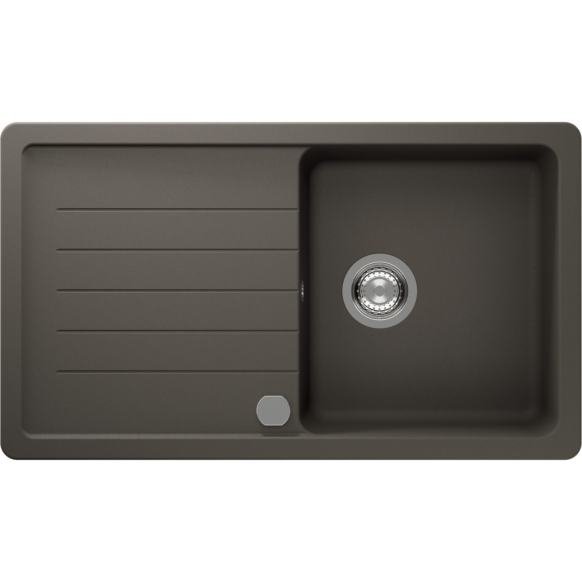 Einbauspüle 'Lilith' Quarzkomposit grau 860 x 500 mm