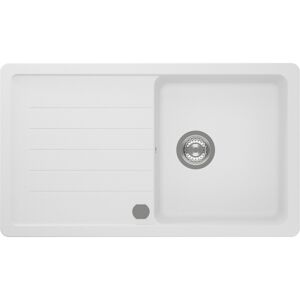 Einbauspüle 'Lilith' Quarzkomposit weiß 860 x 500 mm