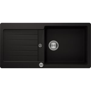 Einbauspüle 'Fleur' Quarzkomposit schwarz 1000 x 500 mm
