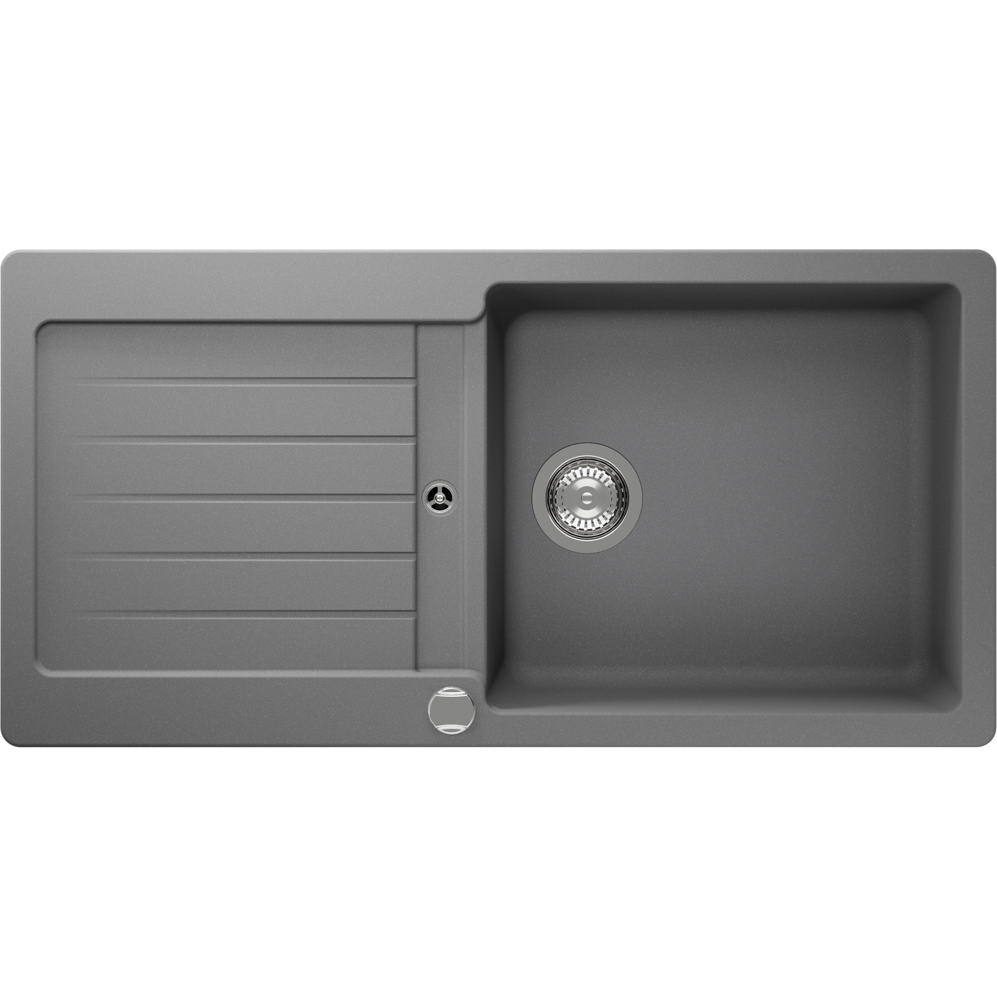 Einbauspüle 'Fleur' Quarzkomposit grau 1000 x 500 mm