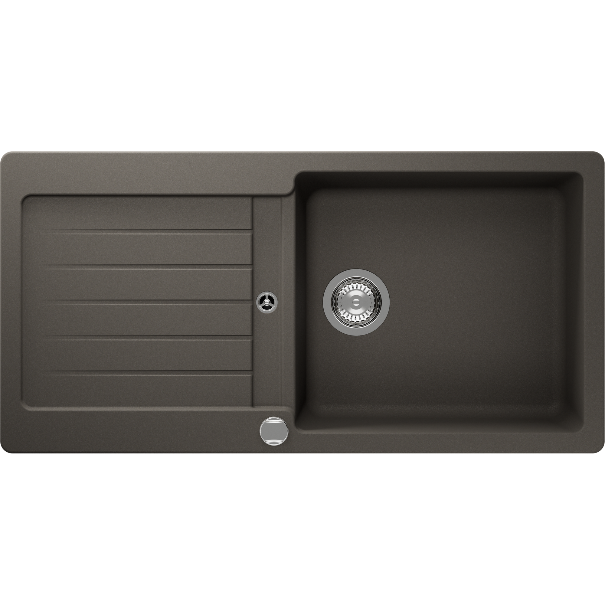 Einbauspüle 'Fleur' Quarzkomposit grau 1000 x 500 mm