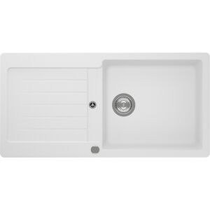 Einbauspüle 'Fleur' Quarzkomposit weiß 1000 x 500 mm