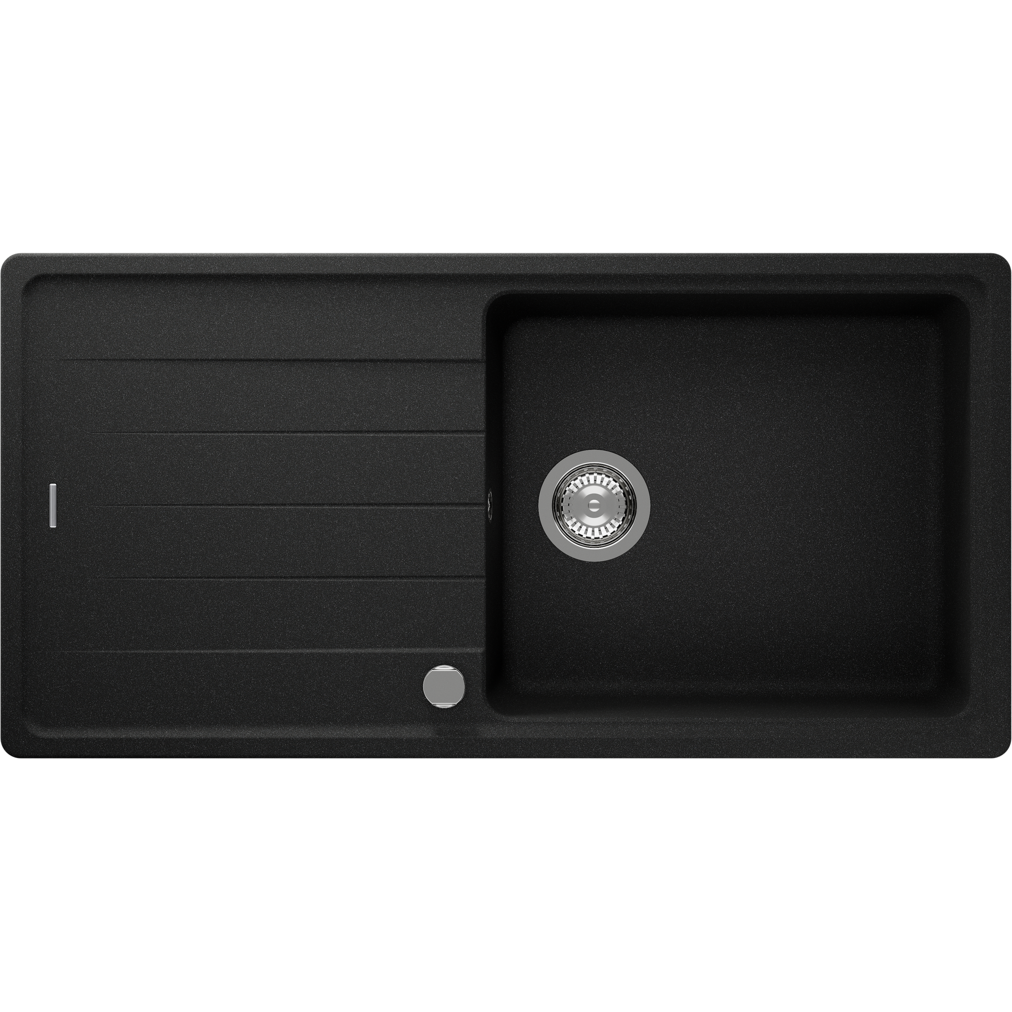 Einbauspüle 'Sofia' Quarzkomposit schwarz 1000 x 500 mm