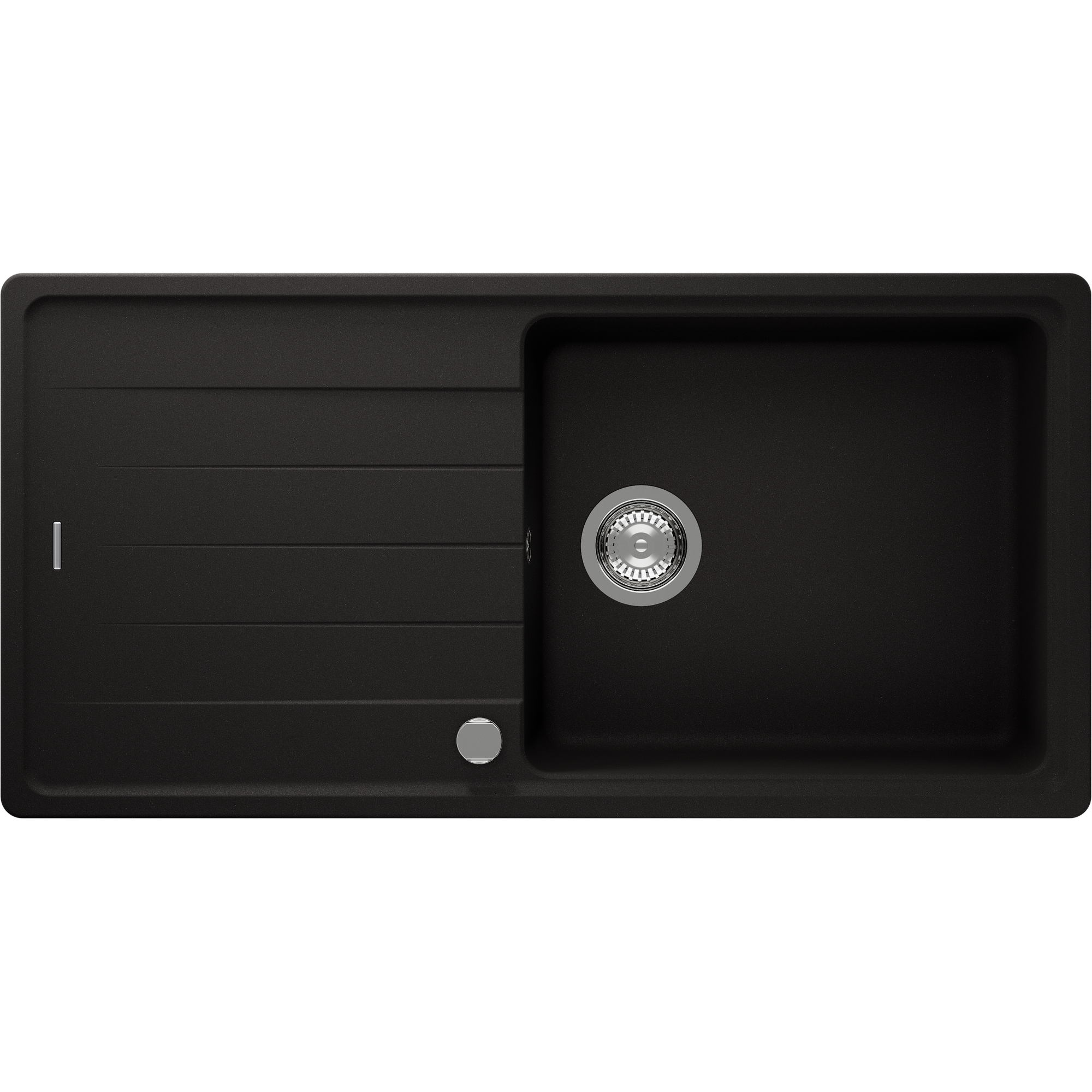 Einbauspüle 'Sofia' Quarzkomposit schwarz 1000 x 500 mm