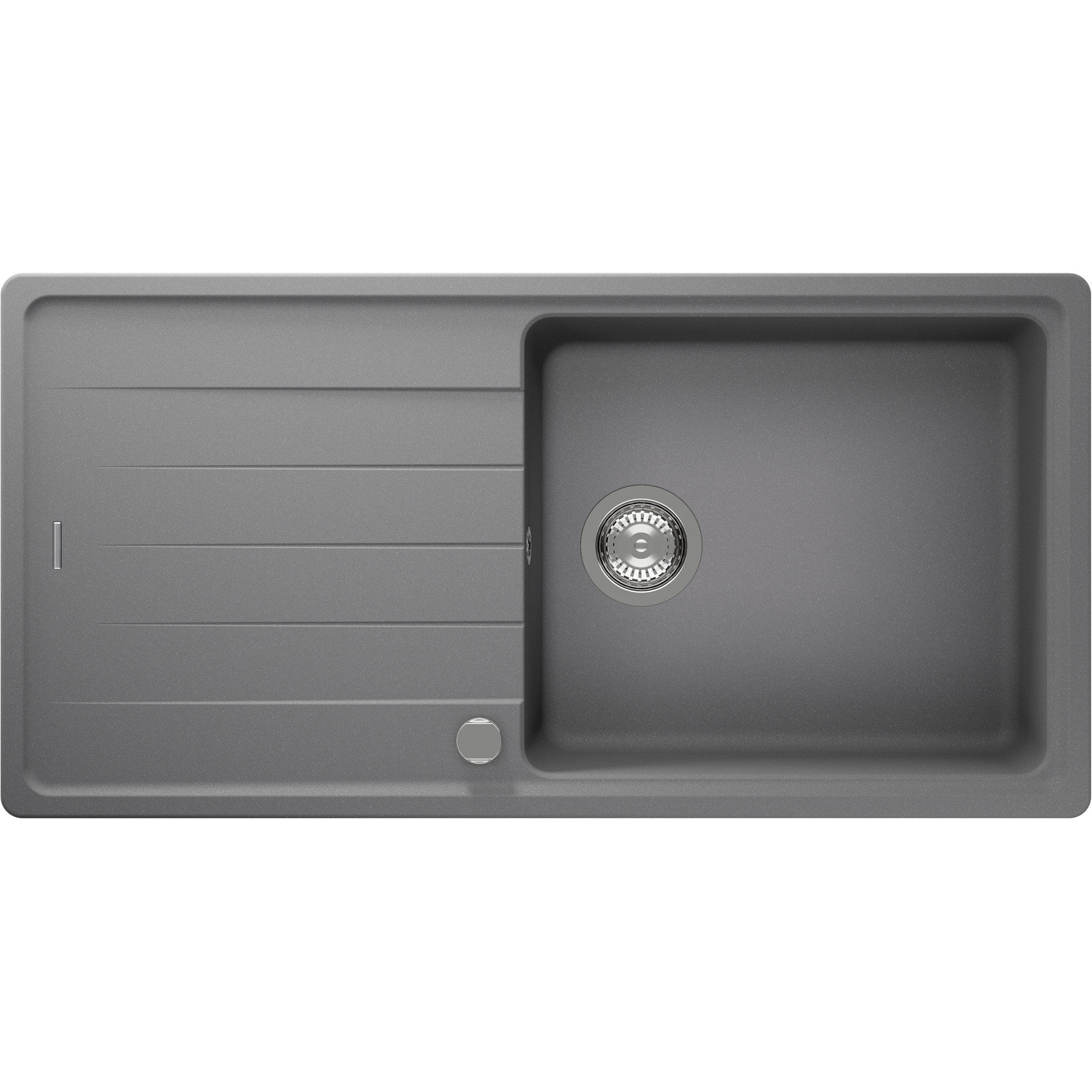 Einbauspüle 'Sofia' Quarzkomposit grau 1000 x 500 mm