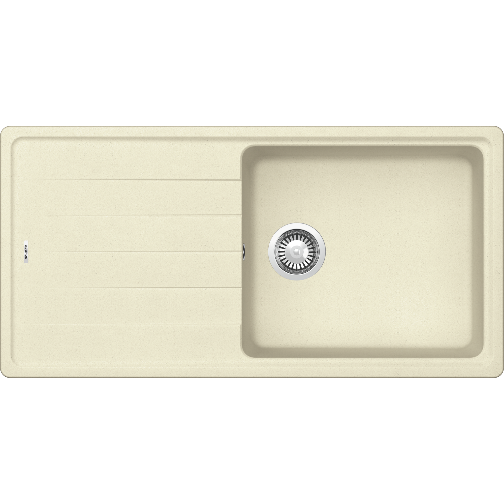 Einbauspüle 'Sofia' Quarzkomposit schwarz 1000 x 500 mm