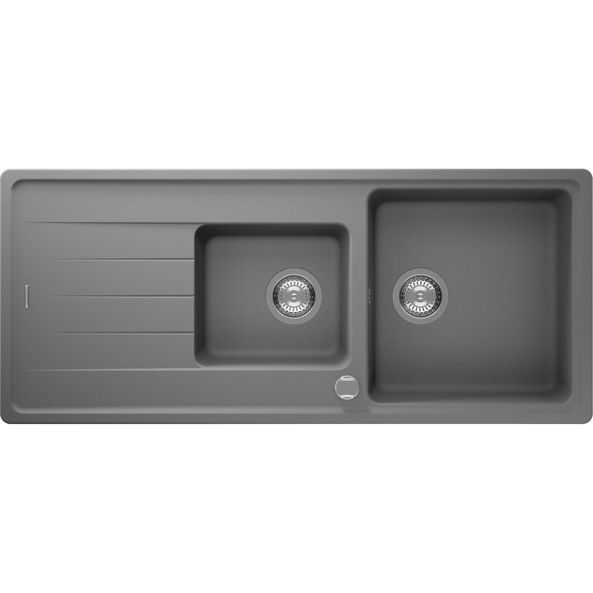 Einbauspüle 'Sofia' Quarzkomposit grau 1160 x 500 mm