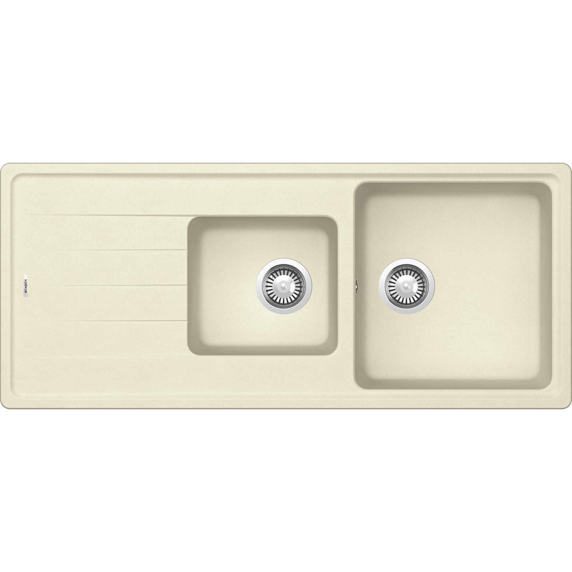 Einbauspüle 'Sofia' Quarzkomposit schwarz 1160 x 500 mm