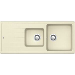 Einbauspüle 'Sofia' Quarzkomposit schwarz 1160 x 500 mm