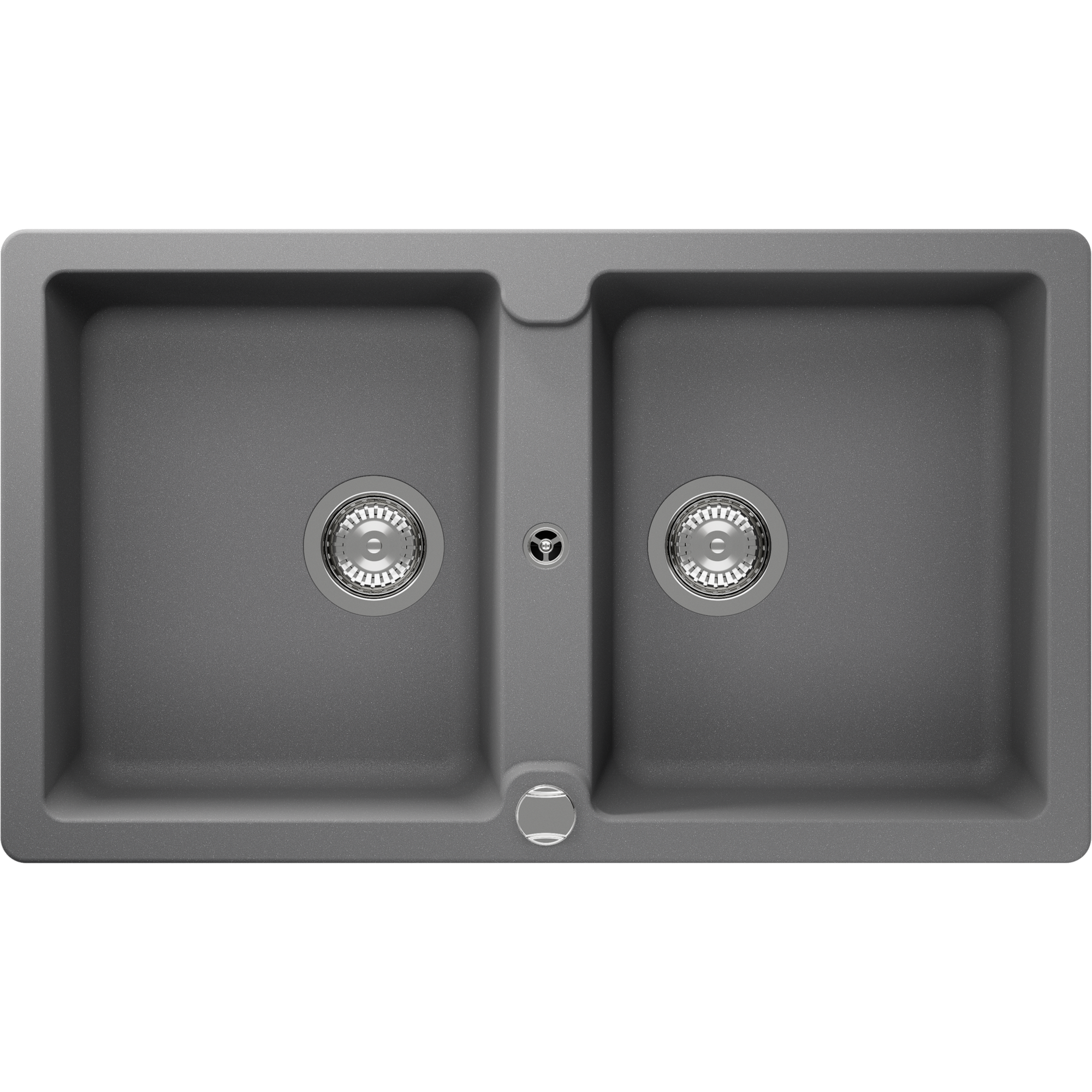 Einbauspüle 'Sofia' Quarzkomposit grau 860 x 500 mm