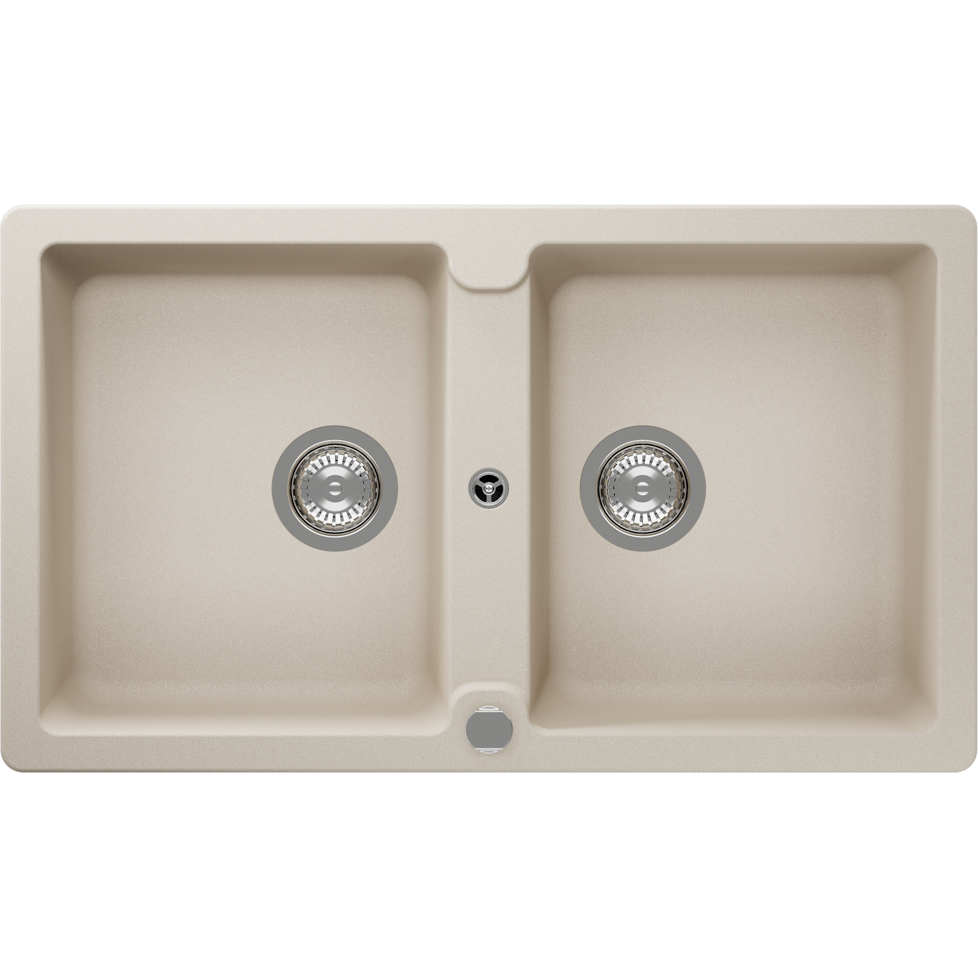 Einbauspüle 'Sofia' Quarzkomposit schwarz 860 x 500 mm