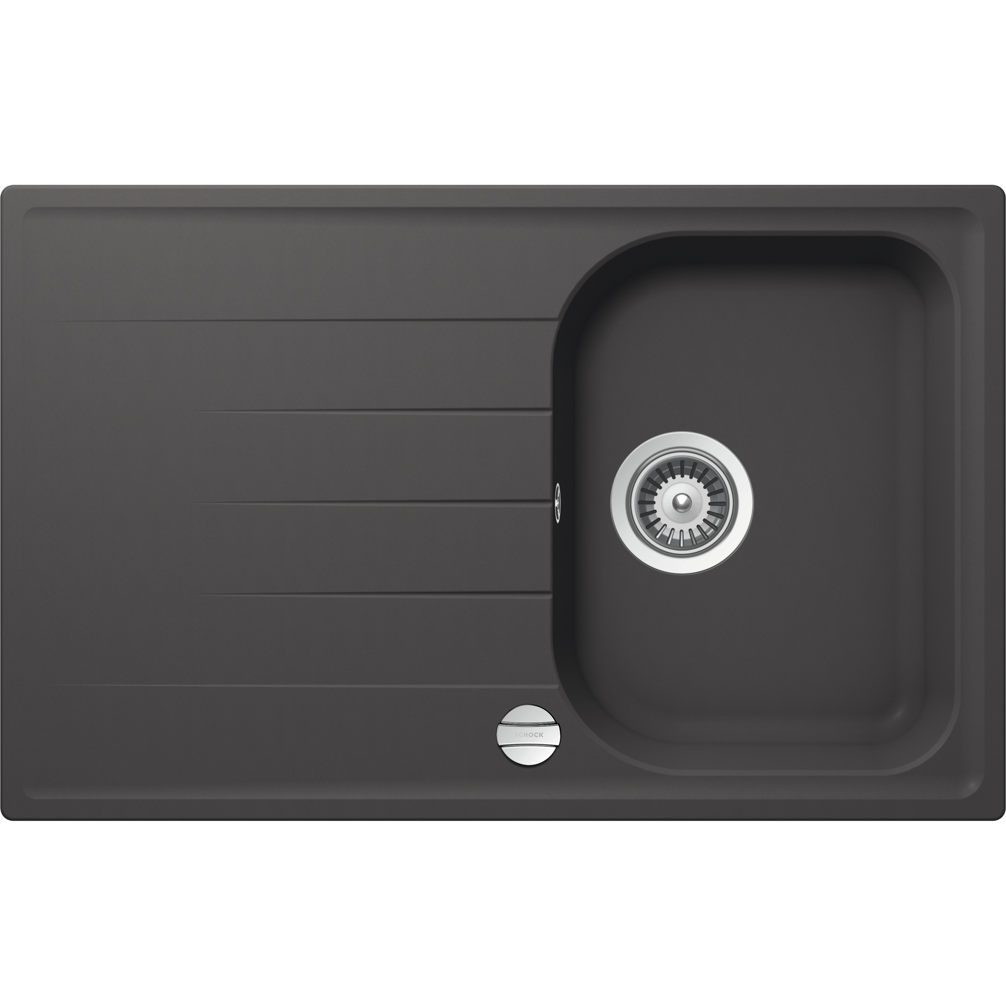 Einbauspüle 'Estia' Quarzkomposit grau 790 x 500 mm