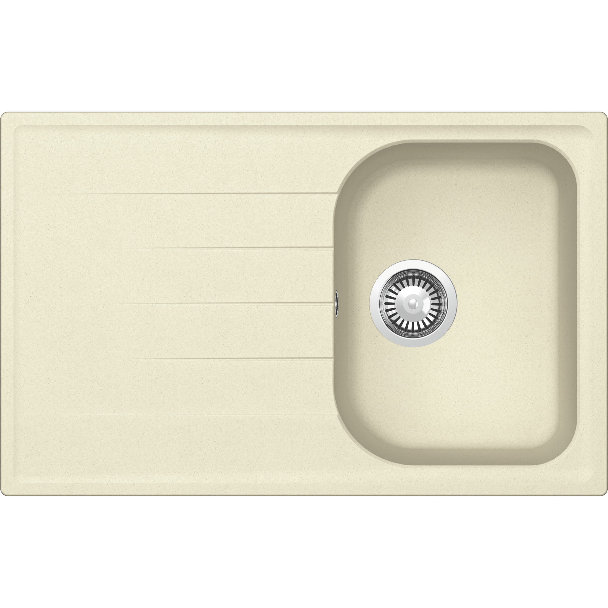 Einbauspüle 'Estia' Quarzkomposit beige 790 x 500 mm