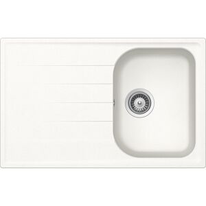 Einbauspüle 'Estia' Quarzkomposit weiß 790 x 500 mm