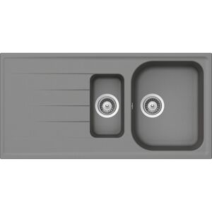 Einbauspüle 'Estia' Quarzkomposit grau 1000 x 500 mm