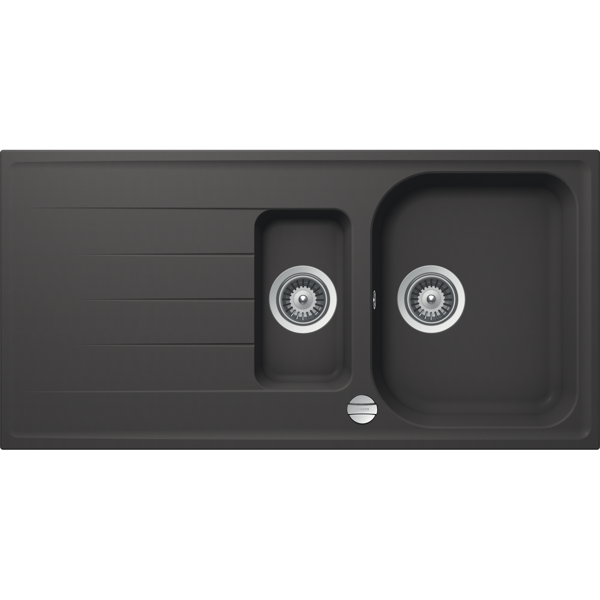 Einbauspüle 'Estia' Quarzkomposit grau 1000 x 500 mm