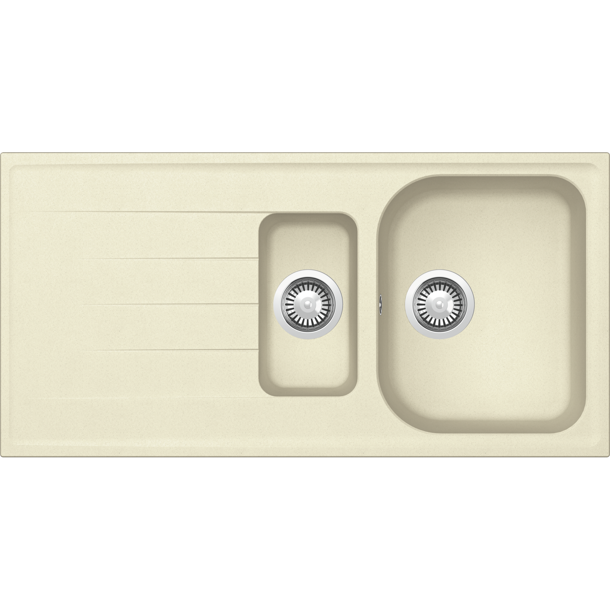 Einbauspüle 'Estia' Quarzkomposit beige 1000 x 500 mm