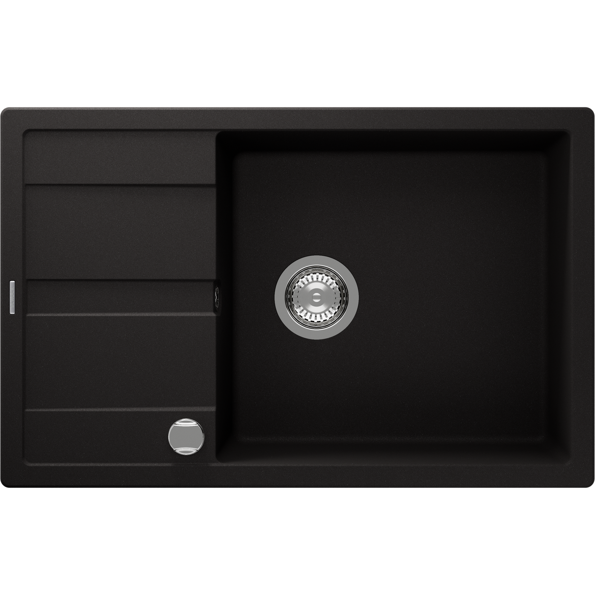 Einbauspüle 'Fiona' Quarzkomposit schwarz 780 x 500 mm