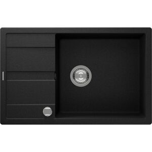 Einbauspüle 'Fiona' Quarzkomposit schwarz 780 x 500 mm