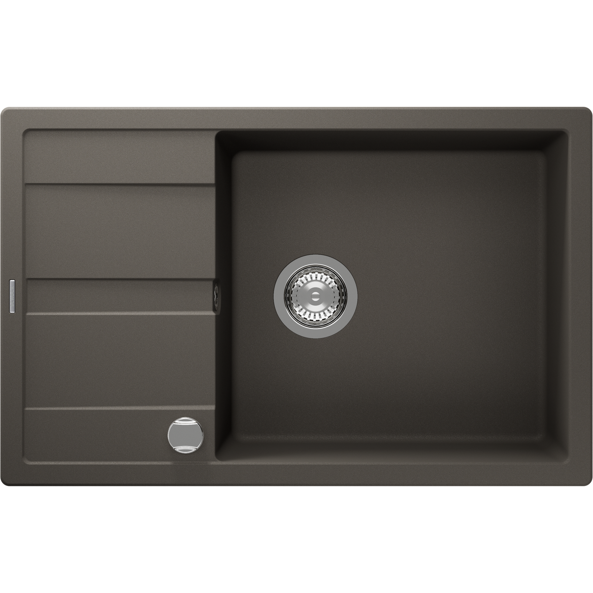 Einbauspüle 'Fiona' Quarzkomposit grau 780 x 500 mm