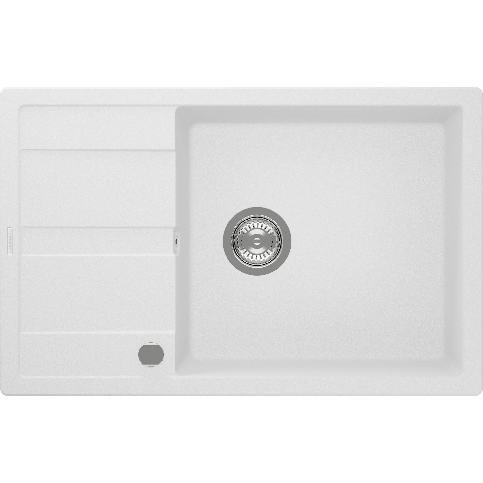 Einbauspüle 'Fiona' Quarzkomposit weiß 780 x 500 mm