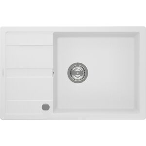 Einbauspüle 'Fiona' Quarzkomposit weiß 780 x 500 mm