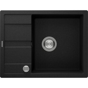 Einbauspüle 'Fiona' Quarzkomposit schwarz 650 x 500 mm