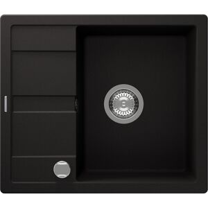 Einbauspüle 'Fiona' Quarzkomposit schwarz 580 x 500 mm