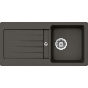 Einbauspüle 'Fleur' Quarzkomposit grau 860 x 435 mm