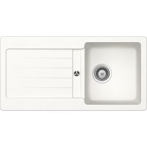 Einbauspüle 'Fleur' Quarzkomposit weiß 860 x 435 mm