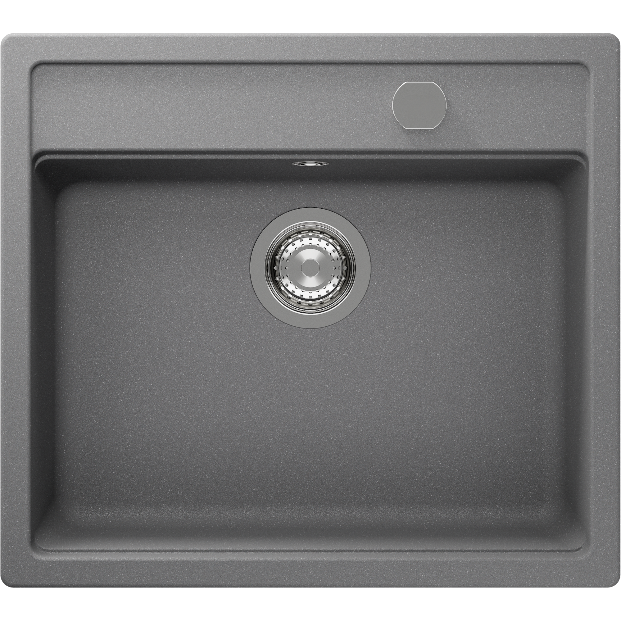 Einbauspüle 'Romi' Quarzkomposit grau 570 x 510 mm
