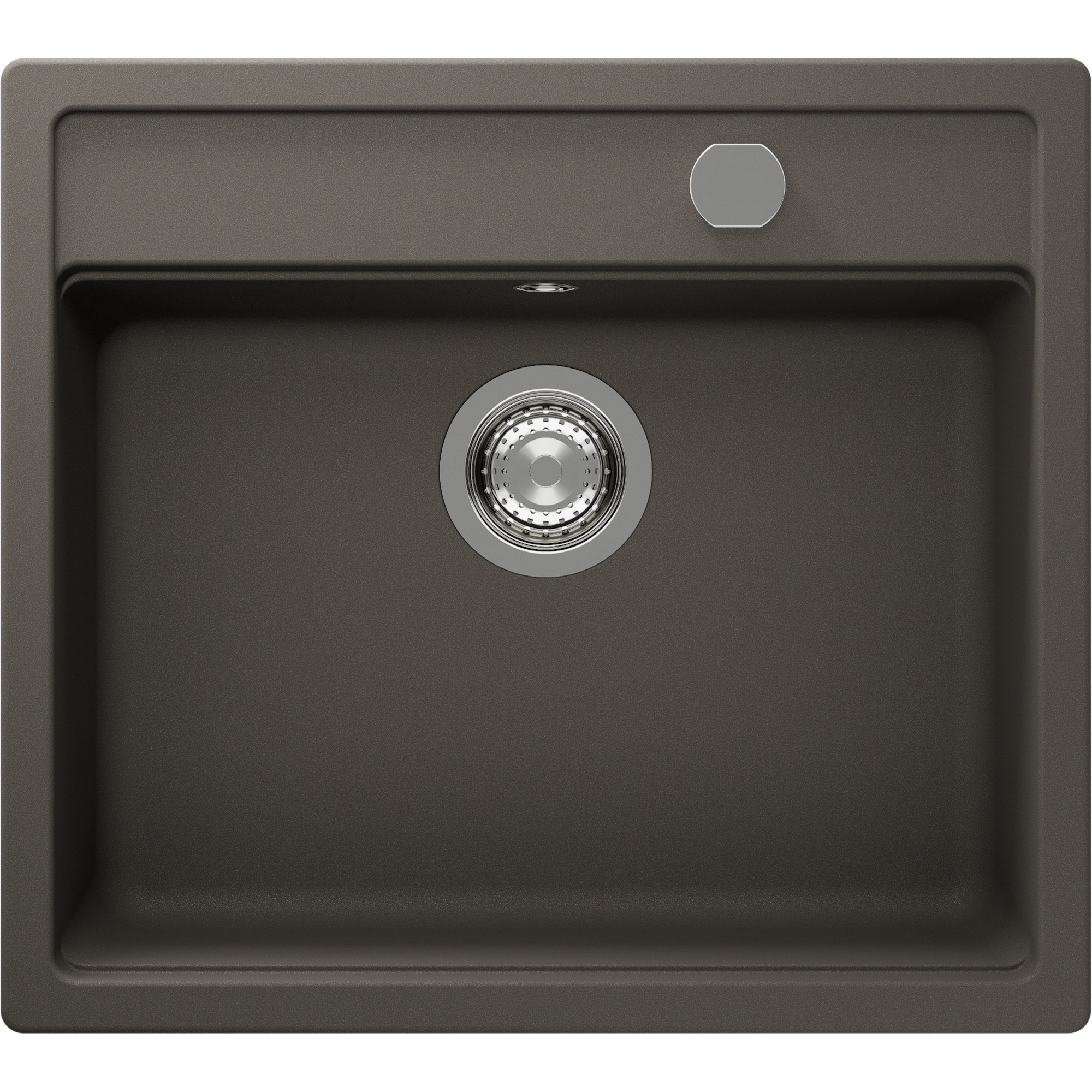 Einbauspüle 'Romi' Quarzkomposit grau 570 x 510 mm