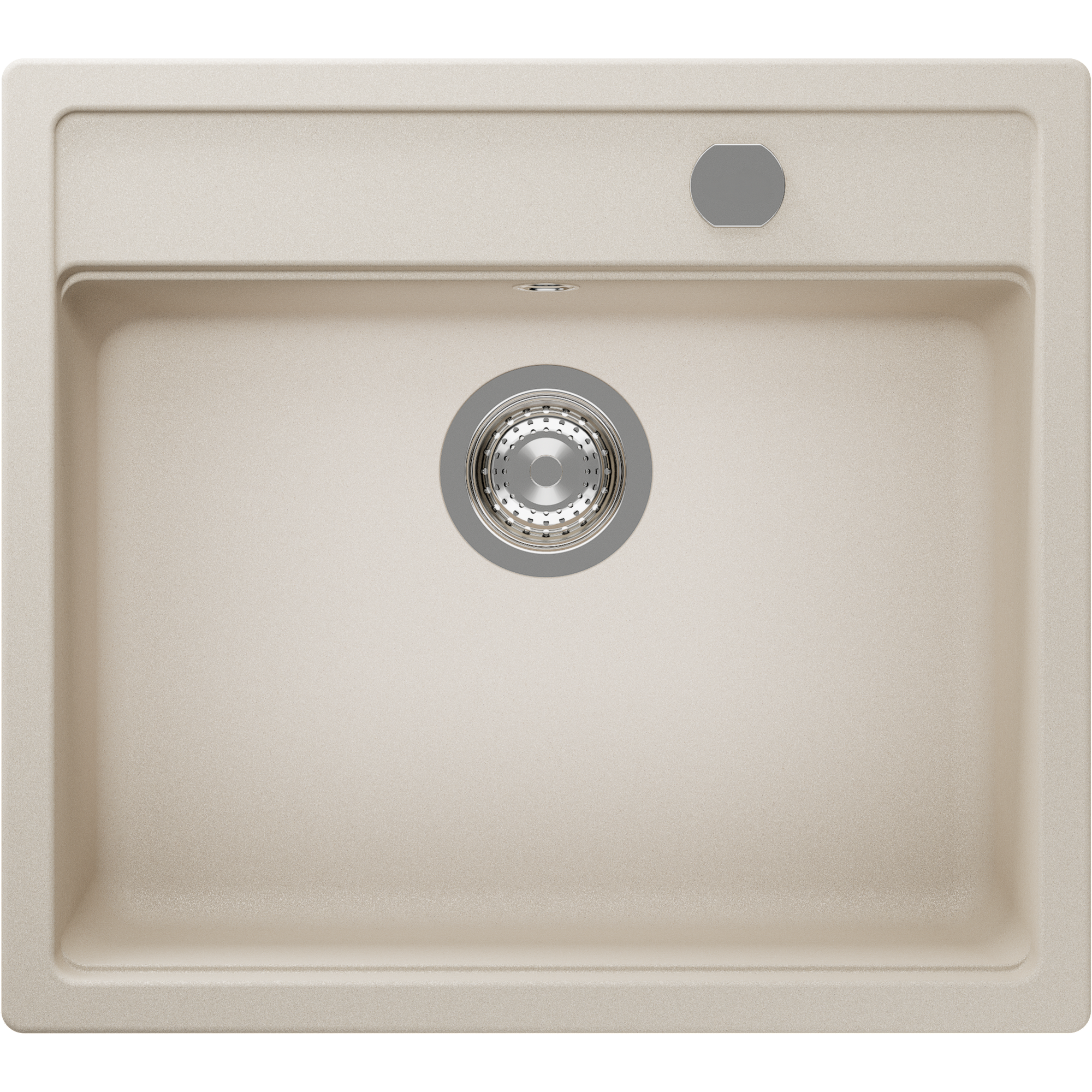 Einbauspüle 'Romi' Quarzkomposit beige 570 x 510 mm