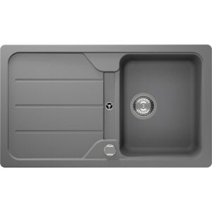Einbauspüle 'Sofia' Quarzkomposit grau 860 x 500 mm