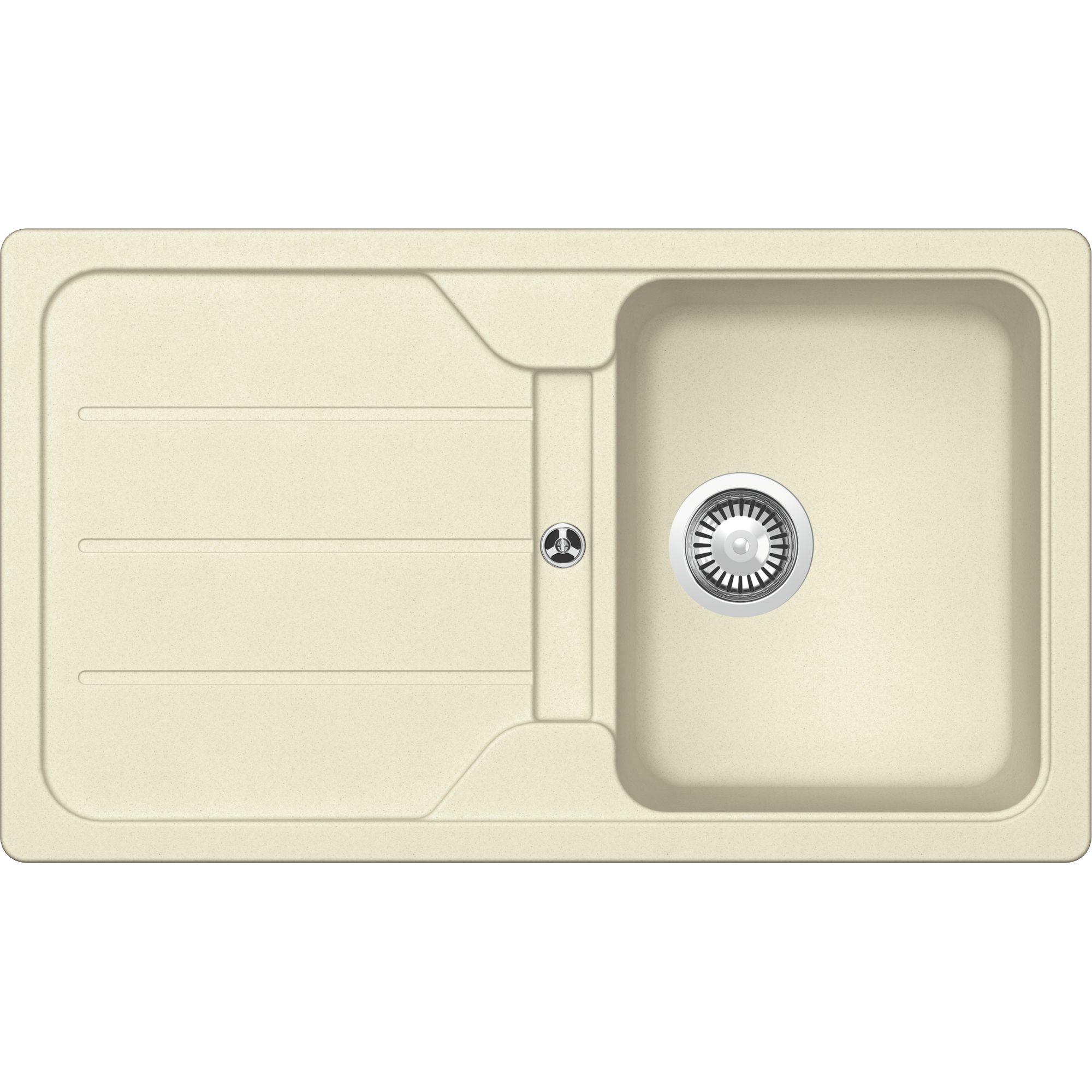 Einbauspüle 'Sofia' Quarzkomposit beige 860 x 500 mm