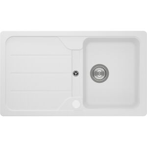 Einbauspüle 'Sofia' Quarzkomposit weiß 860 x 500 mm