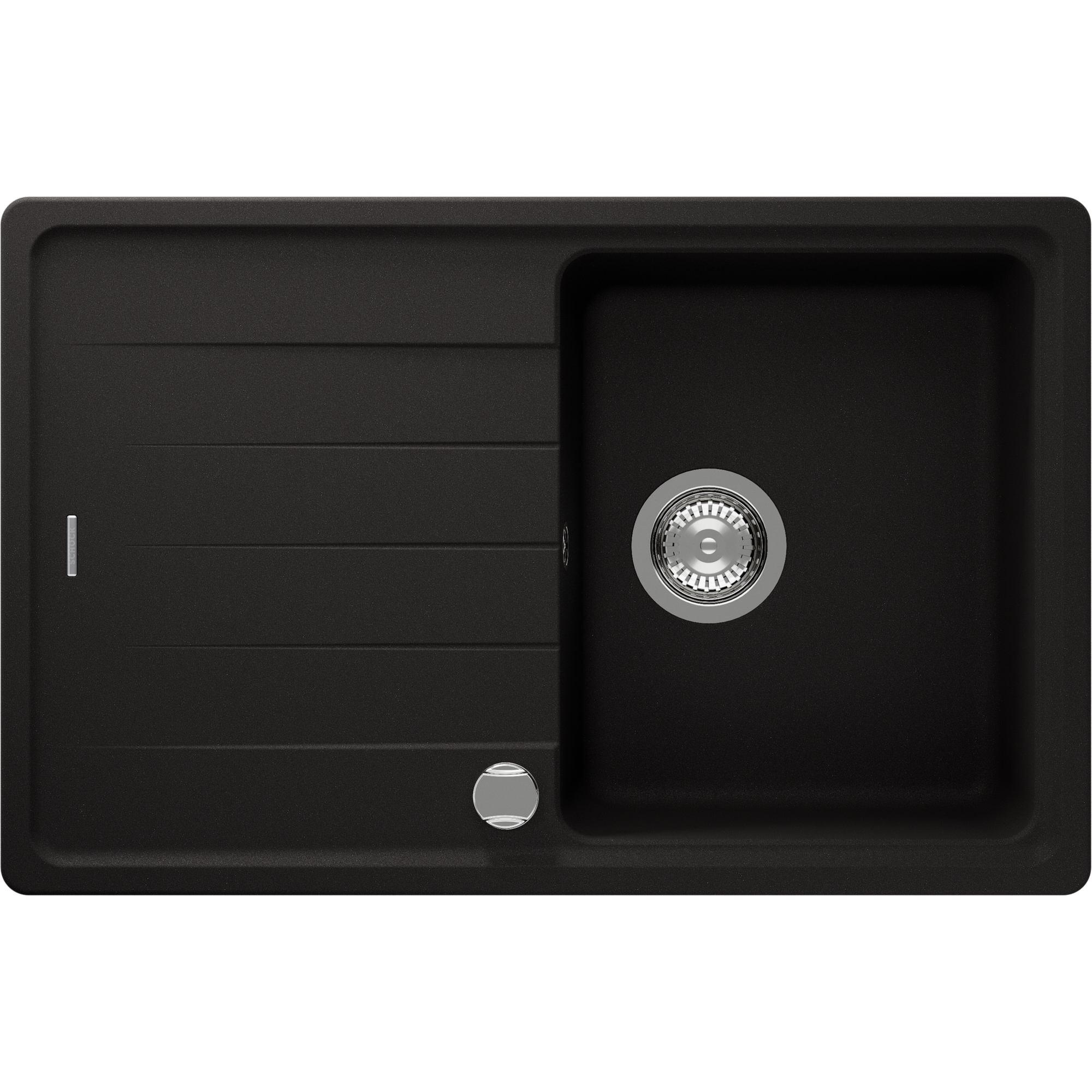 Einbauspüle 'Sofia' Quarzkomposit schwarz 780 x 500 mm