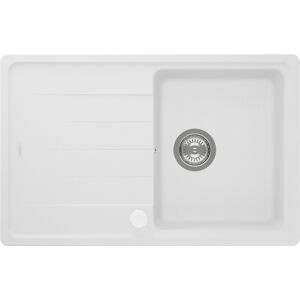 Einbauspüle 'Sofia' Quarzkomposit weiß 780 x 500 mm
