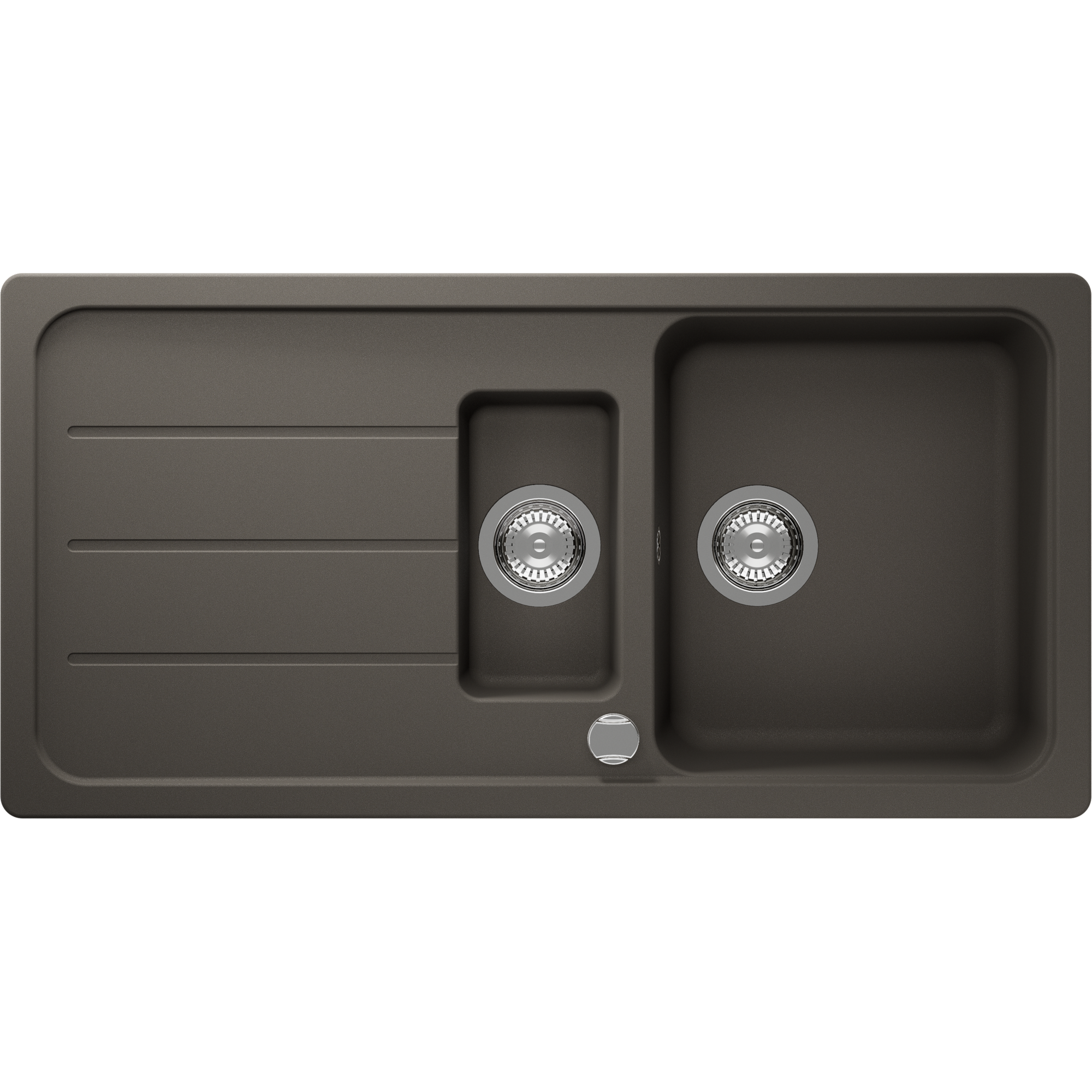 Einbauspüle 'Sofia' Quarzkomposit grau 1000 x 500 mm