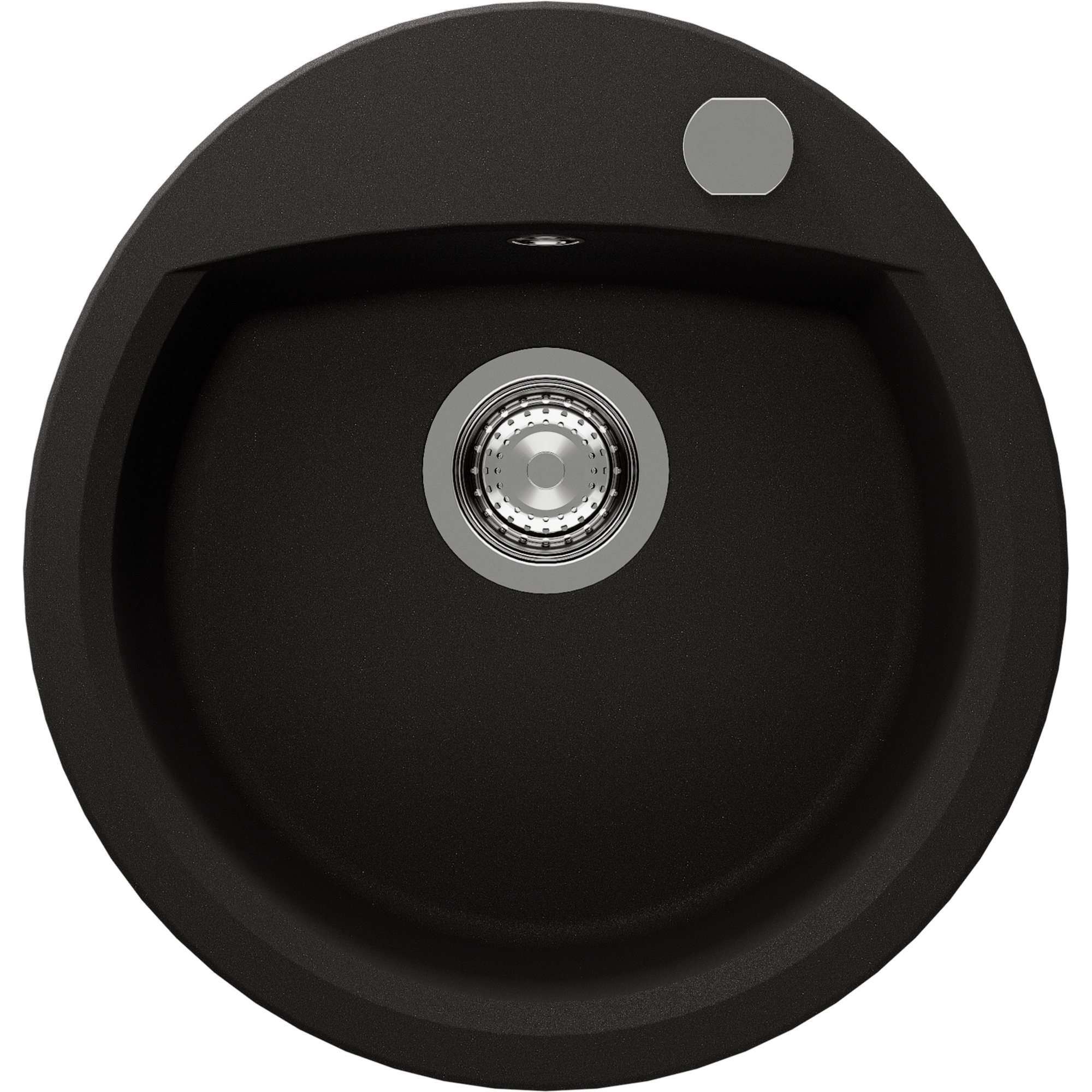 Einbauspüle 'Sofia' Quarzkomposit schwarz 470 x 490 mm